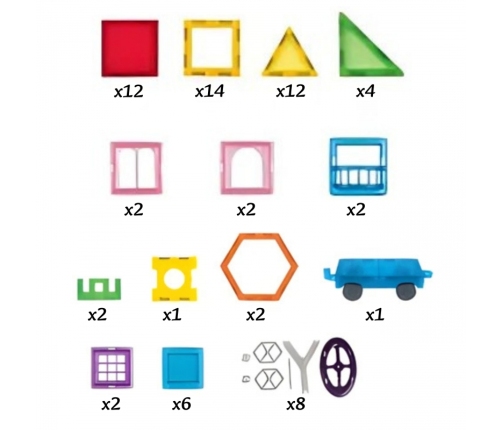 WOOPIE Klocki Magnetyczne 3D Edukacyjne Neodymowe Panele Dla Dzieci