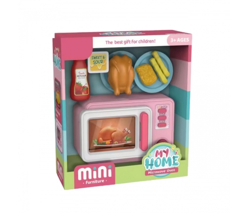 WOOPIE Różowa Kuchenka Mikrofalowa z Kurczakiem