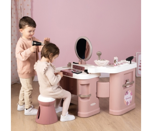 SMOBY Centrum małej stylistki BEAUTY + 26 akcesoria Fryzjer i kosmetyczka