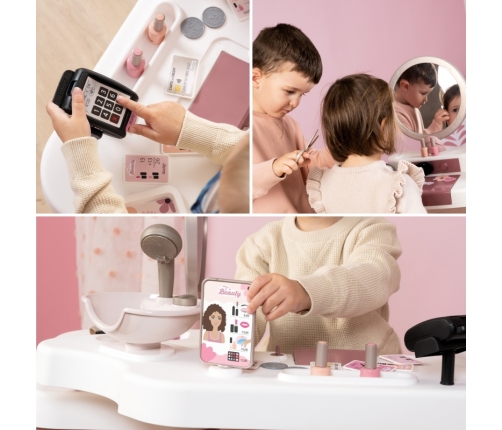 SMOBY Centrum małej stylistki BEAUTY + 26 akcesoria Fryzjer i kosmetyczka