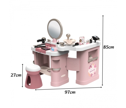 SMOBY Centrum małej stylistki BEAUTY + 26 akcesoria Fryzjer i kosmetyczka