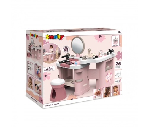 SMOBY Centrum małej stylistki BEAUTY + 26 akcesoria Fryzjer i kosmetyczka