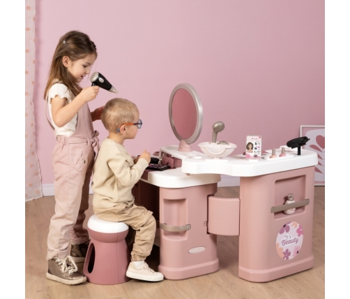 SMOBY Centrum małej stylistki BEAUTY + 26 akcesoria Fryzjer i kosmetyczka