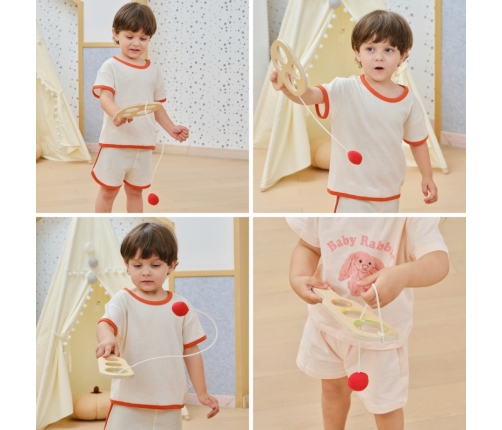 VIGA Drewniany Zestaw Paletek do Gry Złap Piłkę z Punktacją