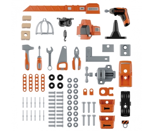 SMOBY Warsztat z Dźwigiem Black+Decker Bricolo Builder