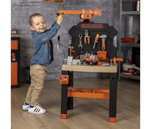 SMOBY Warsztat z Dźwigiem Black+Decker Bricolo Builder