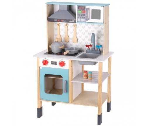 TOOKY TOY Duża Drewniana Kuchnia dla Dzieci 10 el. FSC