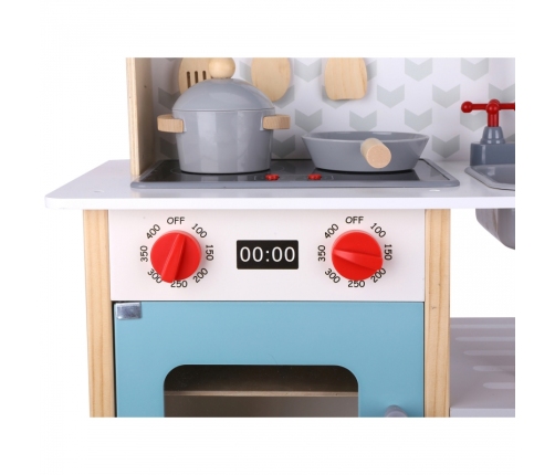 TOOKY TOY Duża Drewniana Kuchnia dla Dzieci 10 el. FSC