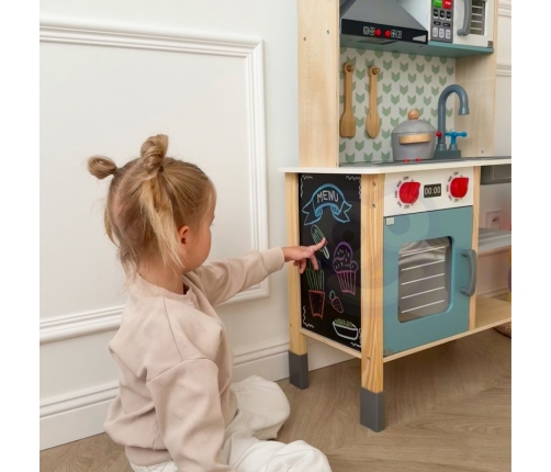 TOOKY TOY Duża Drewniana Kuchnia dla Dzieci 10 el. FSC