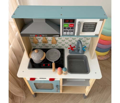 TOOKY TOY Duża Drewniana Kuchnia dla Dzieci 10 el. FSC