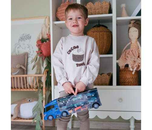 WOOPIE Zestaw Cieżarówka Transporter 3w1 Niebieski Policja