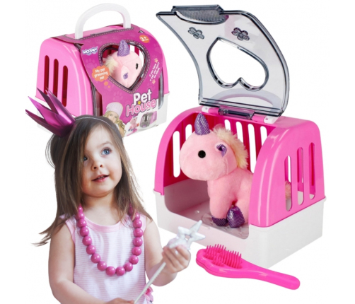 WOOPIE Transporter Domek dla Jednorożca Zestaw do Pielęgnacji