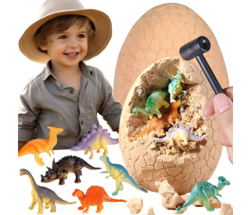 WOOPIE Wykopalisko Jajko Dinozaura Zestaw Archeologa do Rozkopania 12 Dinozaurów