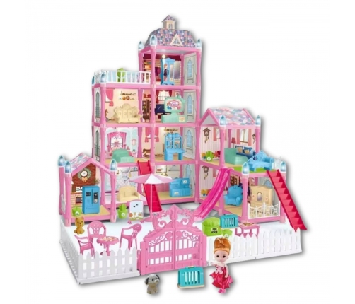 WOOPIE Domek dla Lalek Villa z Akcesoriami i Lalką Podświetlany 275el.