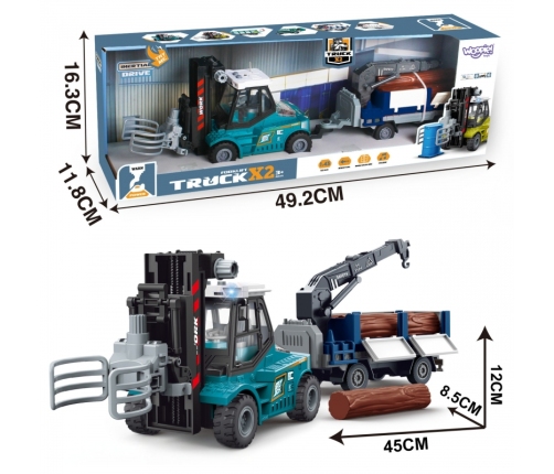 WOOPIE Wózek Widłowy Zaciskowy z Przyczepą Dźwięki Światła