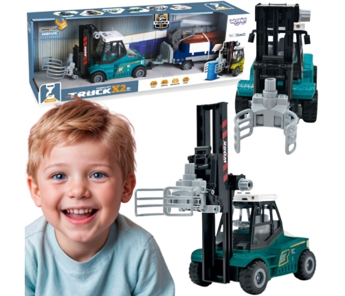 WOOPIE Wózek Widłowy Zaciskowy z Przyczepą Dźwięki Światła