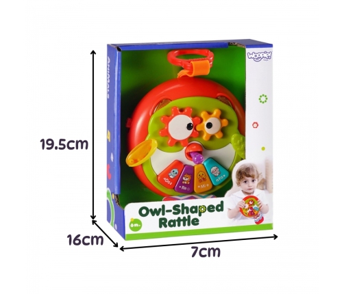 WOOPIE BABY Interaktywna Zabawka Sowa Pianinko z Szeleszczącym Ogonem