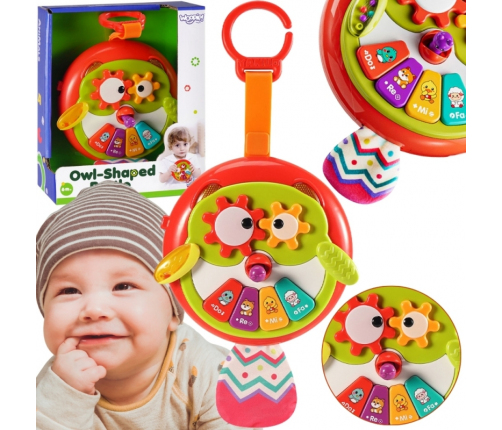 WOOPIE BABY Interaktywna Zabawka Sowa Pianinko z Szeleszczącym Ogonem