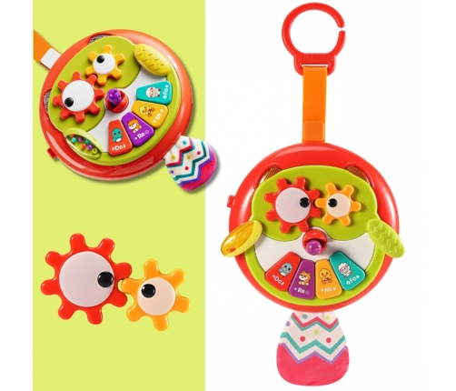 WOOPIE BABY Interaktywna Zabawka Sowa Pianinko z Szeleszczącym Ogonem