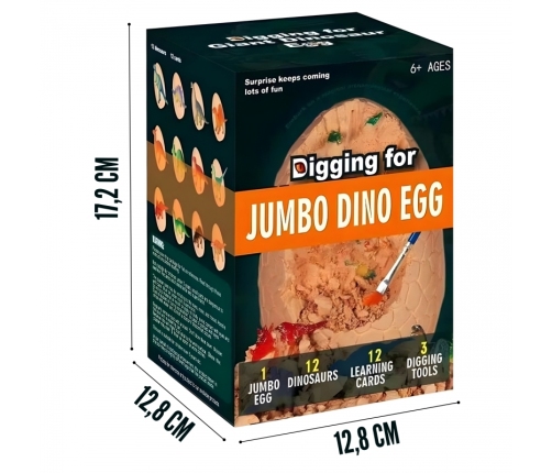 WOOPIE Wykopalisko Jajko Dinozaura Zestaw Archeologa do Rozkopania 12 Dinozaurów