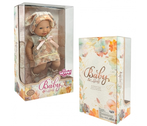 WOOPIE ROYAL Lalka Bobas 24 cm w Sukience i Czapeczce Króliczka