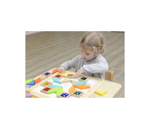 MASTERKIDZ Układanka Mozaika Nauka Kolorów i Kształtów Tangram Montessori