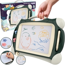 WOOPIE Znikopis Tablica Magnetyczna Kolorowa + 2 Stempelki Zielony WOOPIE Znikopis Tablica Magnetyczna Kolorowa + 2 Stempelki Zielony