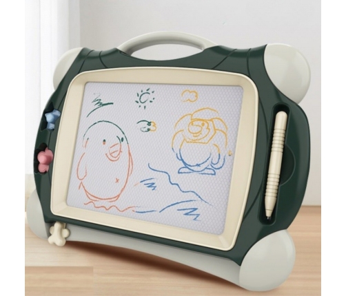 WOOPIE Znikopis Tablica Magnetyczna Kolorowa + 2 Stempelki Zielony