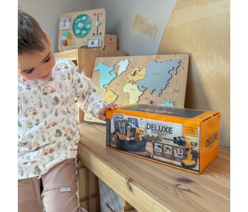 WOOPIE Zestaw Narzędzi Małego Majsterkowicza z Wkrętarką w Walizce 39el.