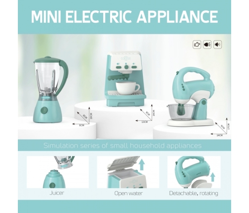 WOOPIE Zestaw AGD 3w1 Ekspres Mikser Blender Efekty Dźwiękowe Świetlne