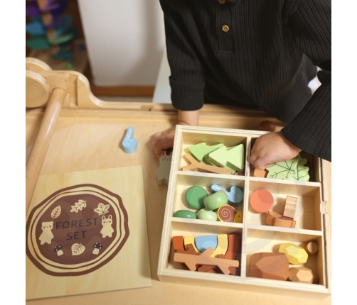 TOOKY TOY Zestaw Leśny Układanka w Stosy Klocki Figurki