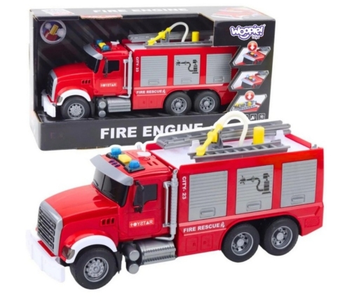 WOOPIE Ciężarówka Wóz Strażacki Na Wodę Dźwięk Światła 1:14