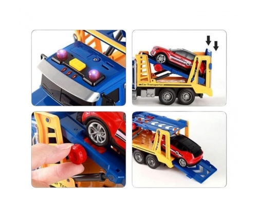 WOOPIE Laweta Ciężarówka Transporter Z Autkiem Światło Dźwięk