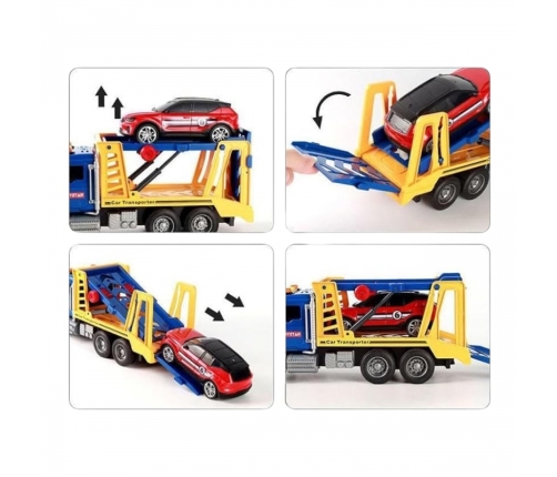 WOOPIE Laweta Ciężarówka Transporter Z Autkiem Światło Dźwięk