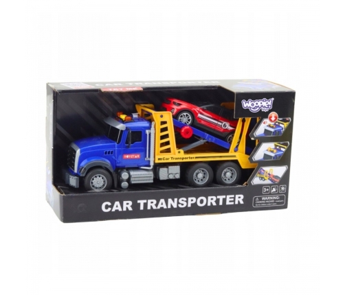 WOOPIE Laweta Ciężarówka Transporter Z Autkiem Światło Dźwięk