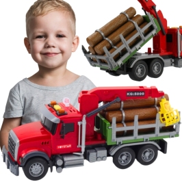 WOOPIE Ciężarówka z Ruchomym Dźwigiem do Drewna Dźwięk Światła 1:14 WOOPIE Ciężarówka z Ruchomym Dźwigiem do Drewna Dźwięk Światła 1:14