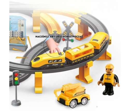 WOOPIE Kolejka Elektryczna Pendolino Zestaw 92el.