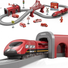 WOOPIE Zestaw Kolejka Elektryczna Lokomotywa Straż Pożarna 66el. WOOPIE Zestaw Kolejka Elektryczna Lokomotywa Straż Pożarna 66el.