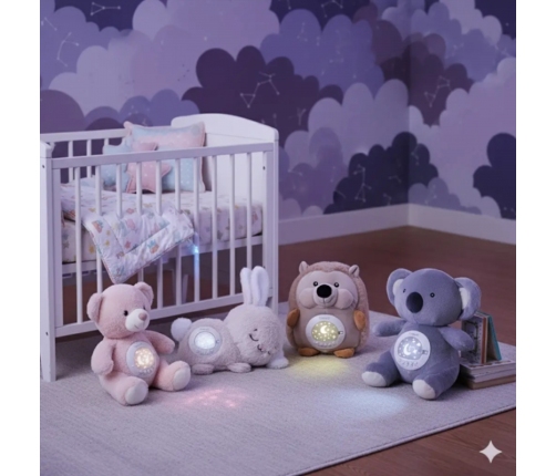 WOOPIE BABY Przytulanka Miś Polarny z Projektorem Uspokajacz 15 Melodii