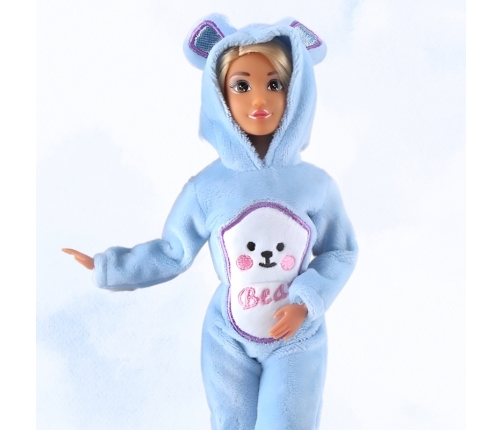 WOOPIE ROYAL Lalki Kombinezony Niebieskie Misie Zestaw 2szt.