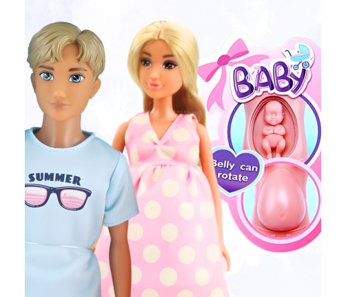 WOOPIE ROYAL Zestaw Lalek Rodzina Lily w Ciąży Tata Niemowlak