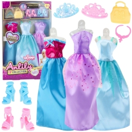 WOOPIE ROYAL Zestaw Modowy Dla Lalek Sukienki Buty Biżuteria Akcesoria WOOPIE ROYAL Zestaw Modowy Dla Lalek Sukienki Buty Biżuteria Akcesoria