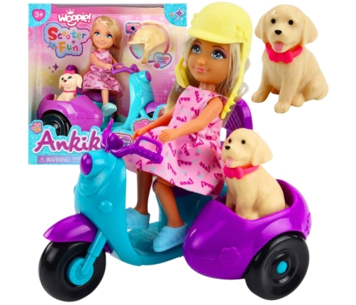 WOOPIE ROYAL Laleczka na Skuterze z Pieskiem