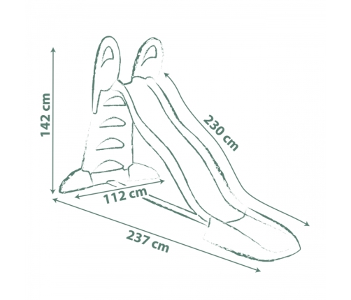 SMOBY Life Zjeżdzalnia Dla Dzieci XL 230cm
