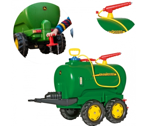 Rolly Toys rollyTanker John Deere cysterna dwuosiowa + pompka