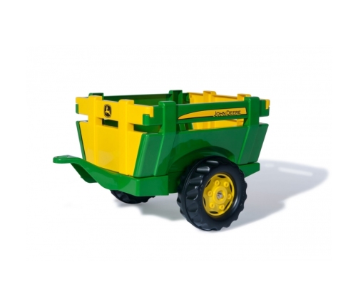Rolly Toys rollyTrailer Przyczepa Farm JOHN DEERE Otwierane Burty