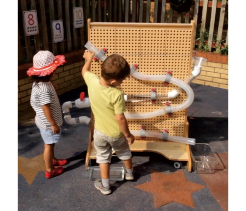 MASTERKIDZ Drewniana Tablica STEM Wolnostojąca