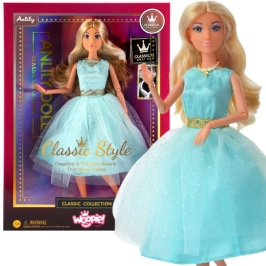 WOOPIE ROYAL Lalka Lily 30 cm Długie Blond Włosy Elegancka Turkusowa Sukienka WOOPIE ROYAL Lalka Lily 30 cm Długie Blond Włosy Elegancka Turkusowa Sukienka