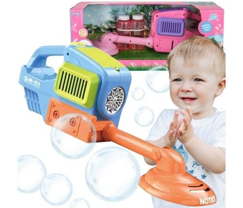 WOOPIE Kosiarka Ręczna Maszyna do Robienia Baniek Mydlanych Niebieska