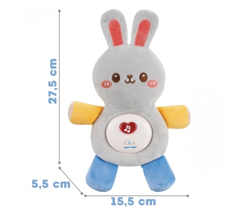 WOOPIE BABY Interaktywny Pluszak Przytulanka dla Niemowląt Światło Dźwięk Króliczek Usypiacz Niebieski